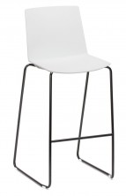 Jubel Sled Stool. Plastic Shell, White, Black, Sand, Grey